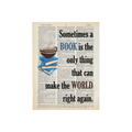 Sometimes a book | Dictionary Print | Vintage Book Art