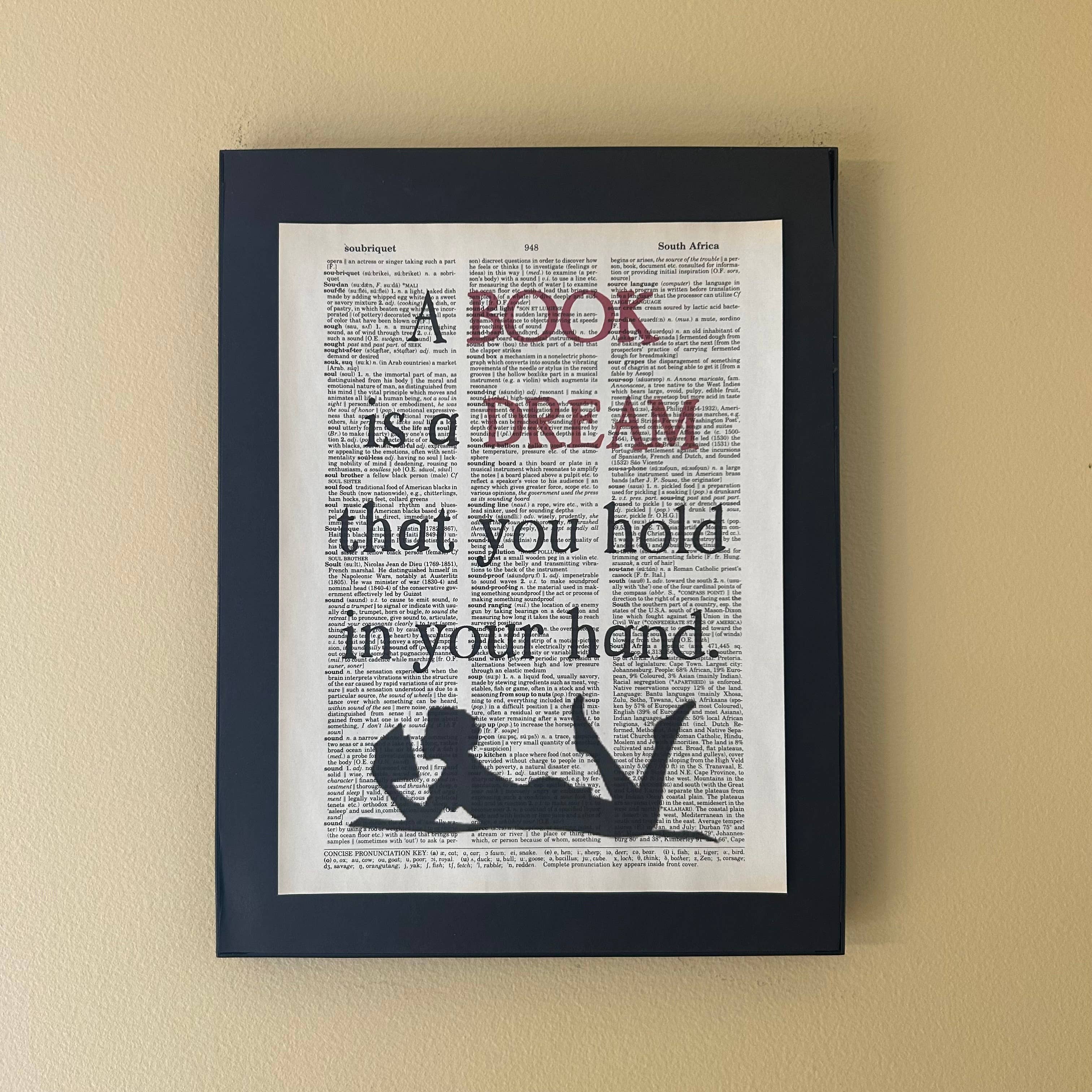 A book is a dream | Dictionary Print | Vintage Book Art