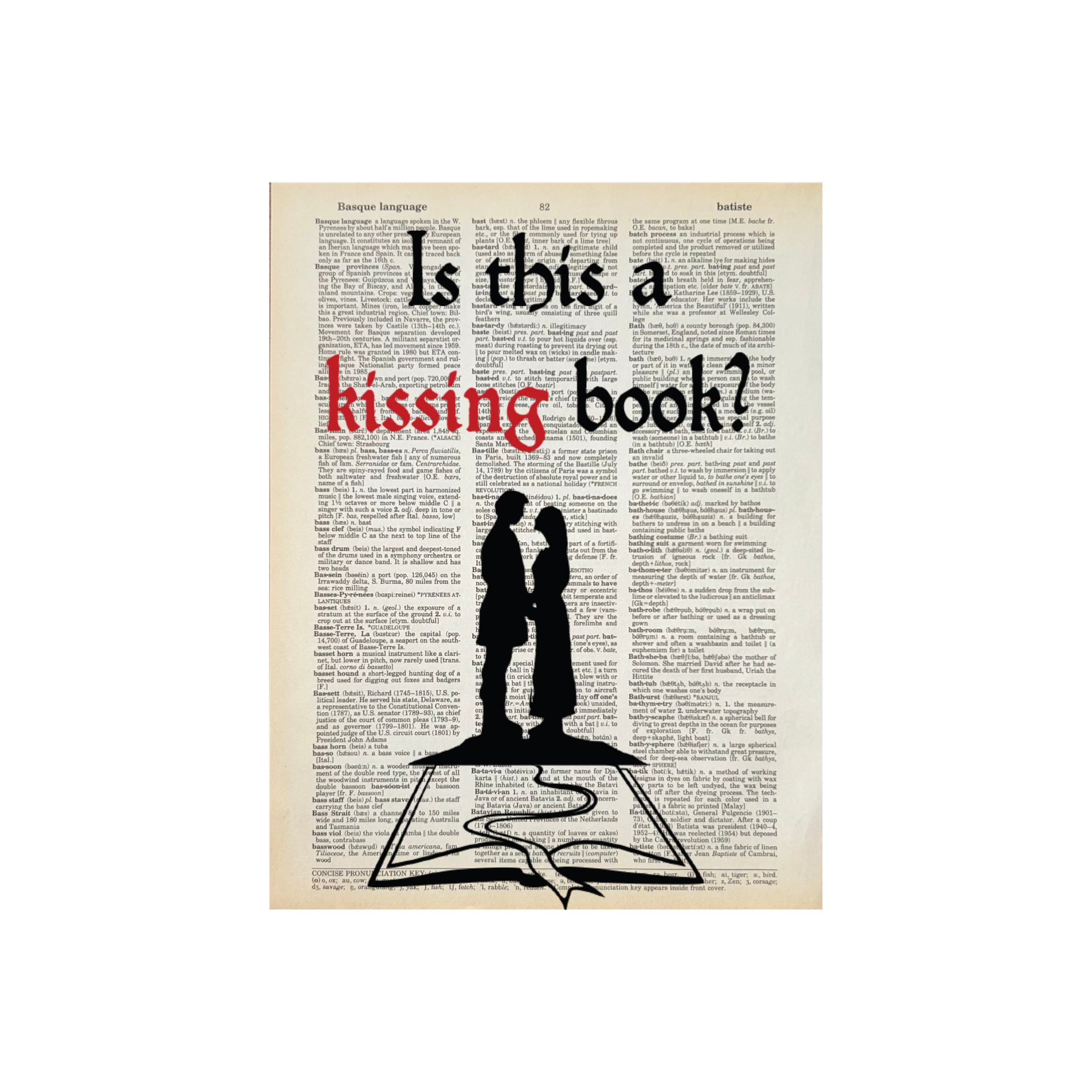Is this a kissing book | Vintage Print | Valentine's Day