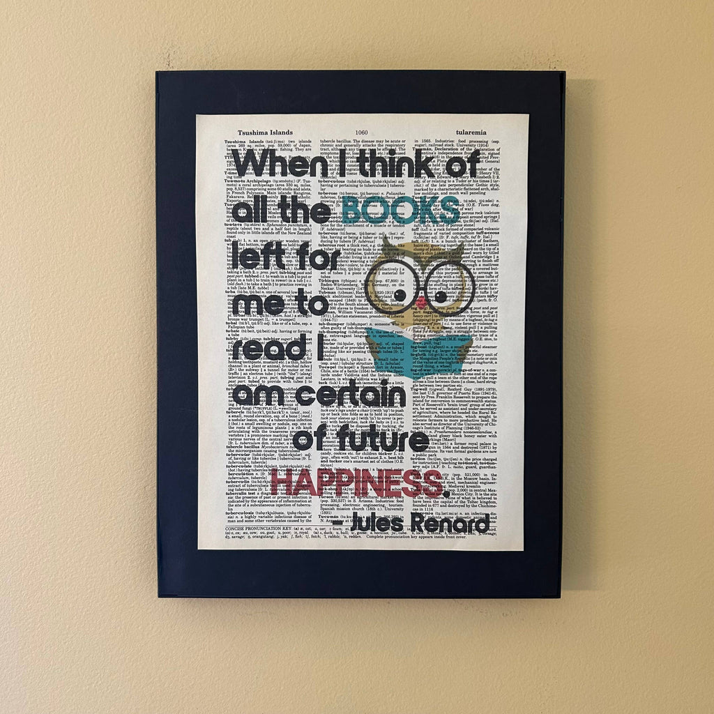 When I think of all | Bookish Print | Vintage Book Art 
