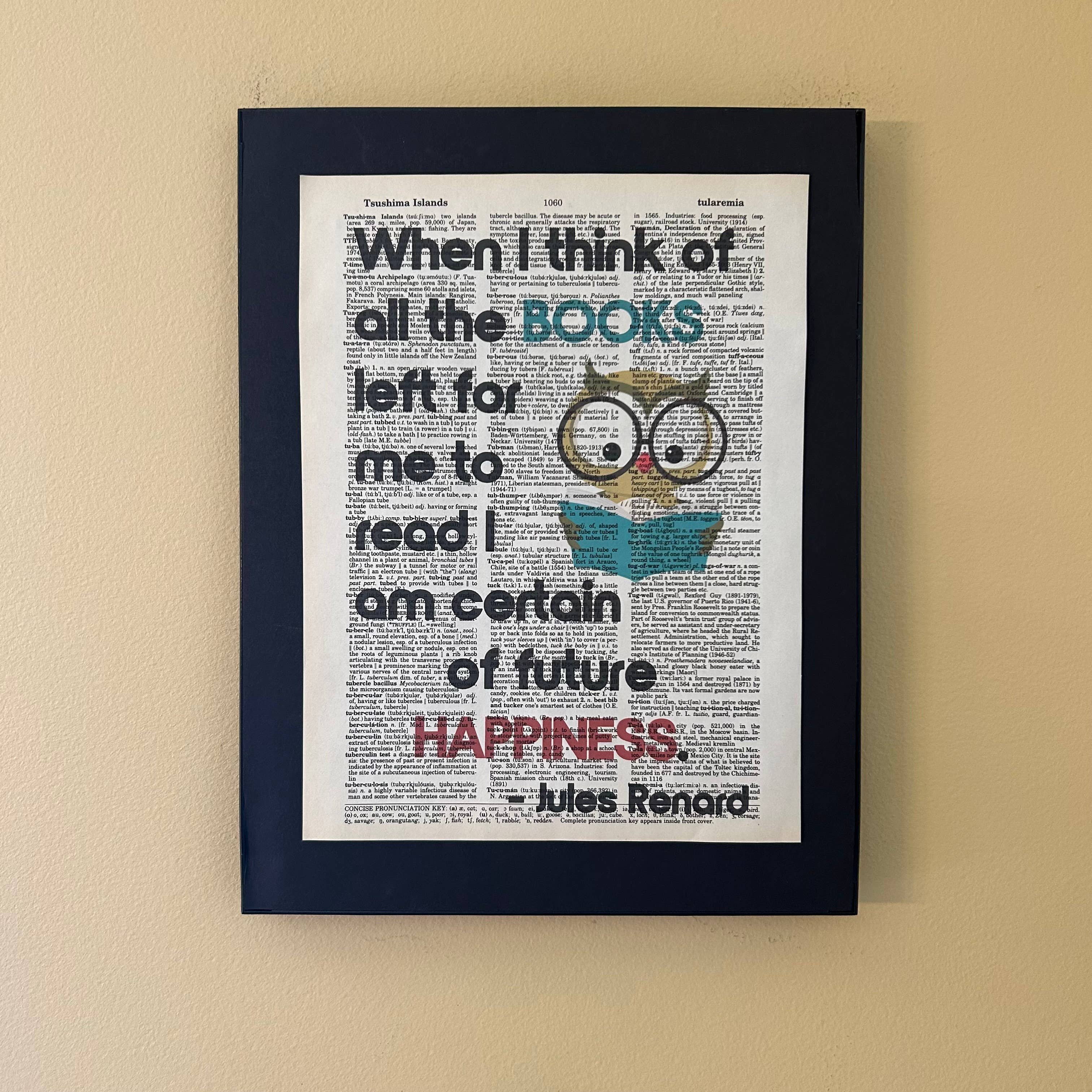 When I think of all | Bookish Print | Vintage Book Art 