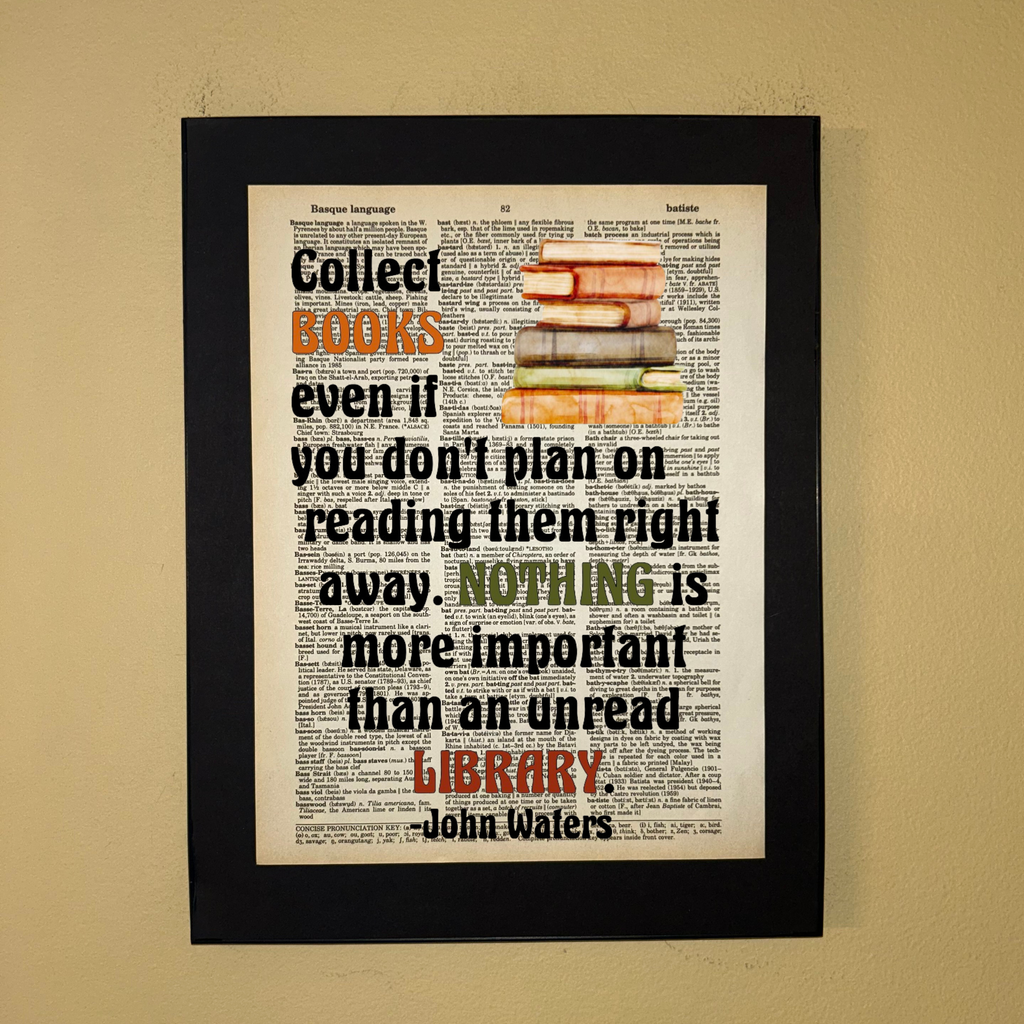 Collect books even if | Dictionary Print | Vintage Book Art
