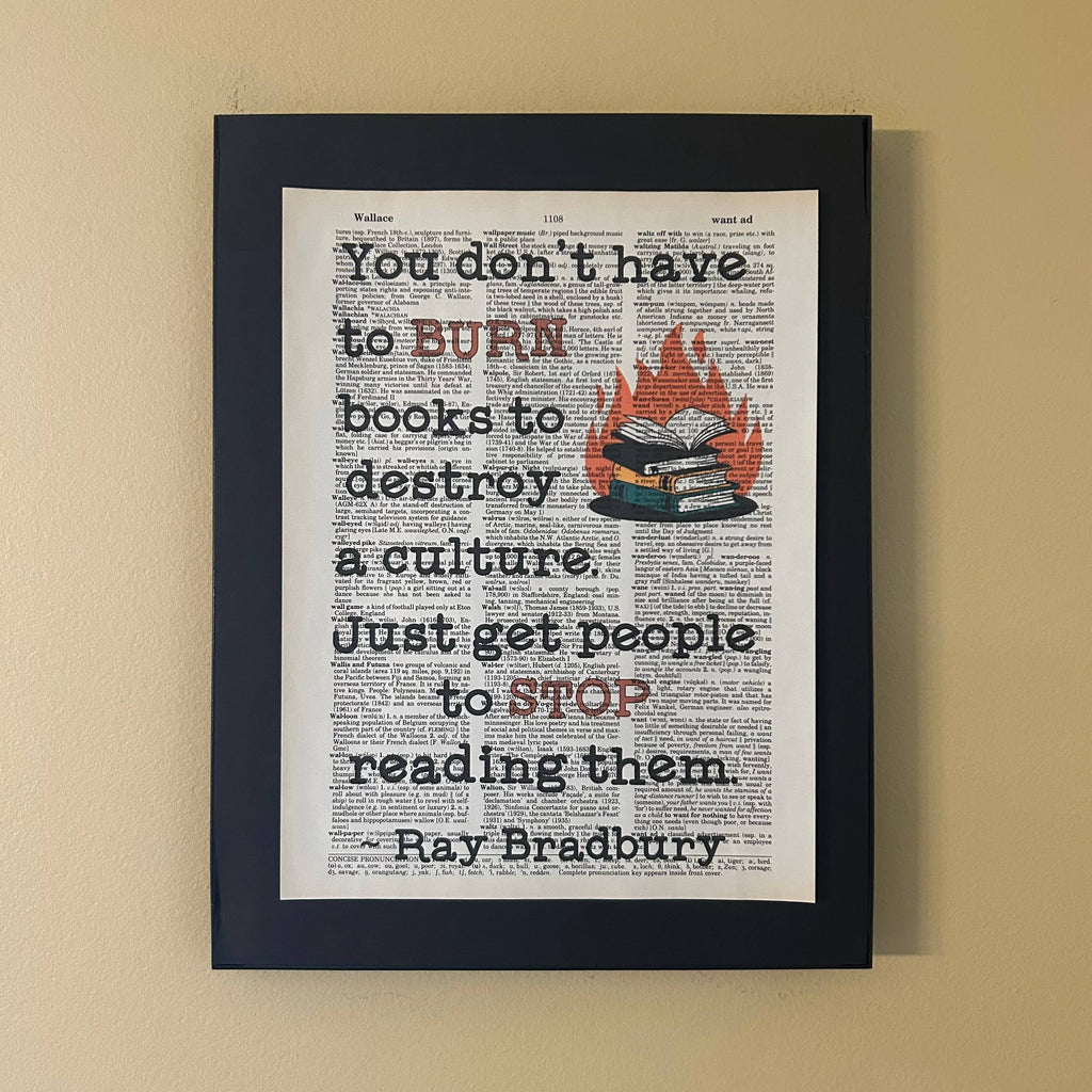 You don't have to burn | Dictionary Print | Vintage Book Art