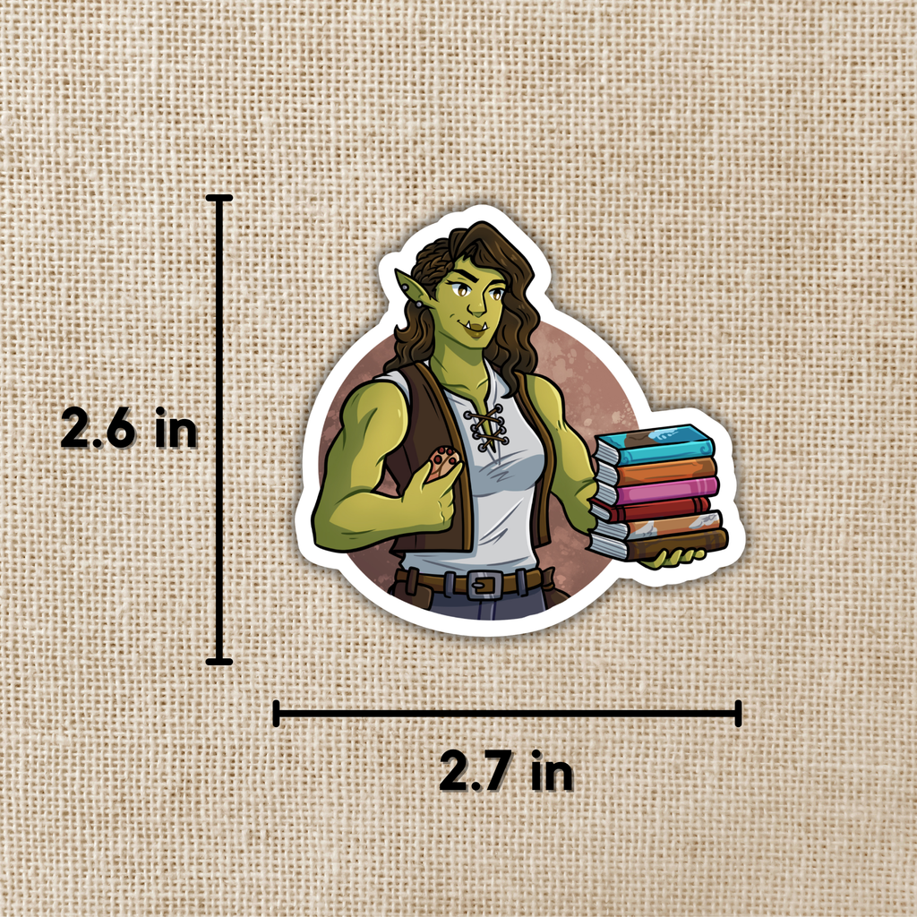 Viv with Books Sticker | Bookshops & Bonedust