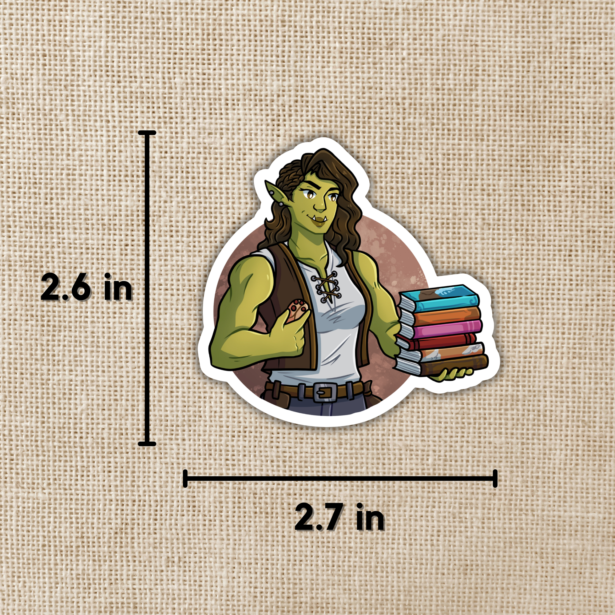 Viv with Books Sticker | Bookshops & Bonedust