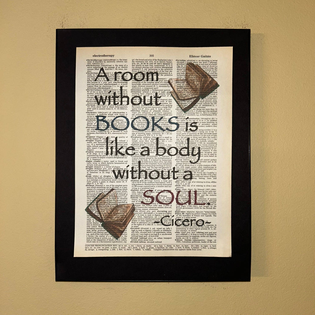 A room without soul | Dictionary Print | Vintage Book Art 