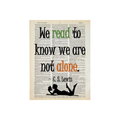 We read to know | Dictionary Print | Vintage Book Art