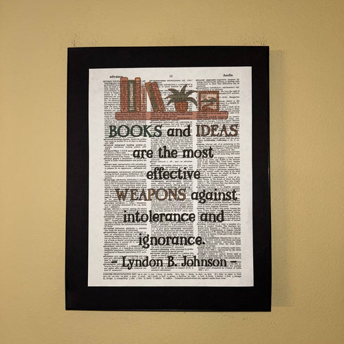 Books and Ideas | Dictionary Print | Vintage Book Art