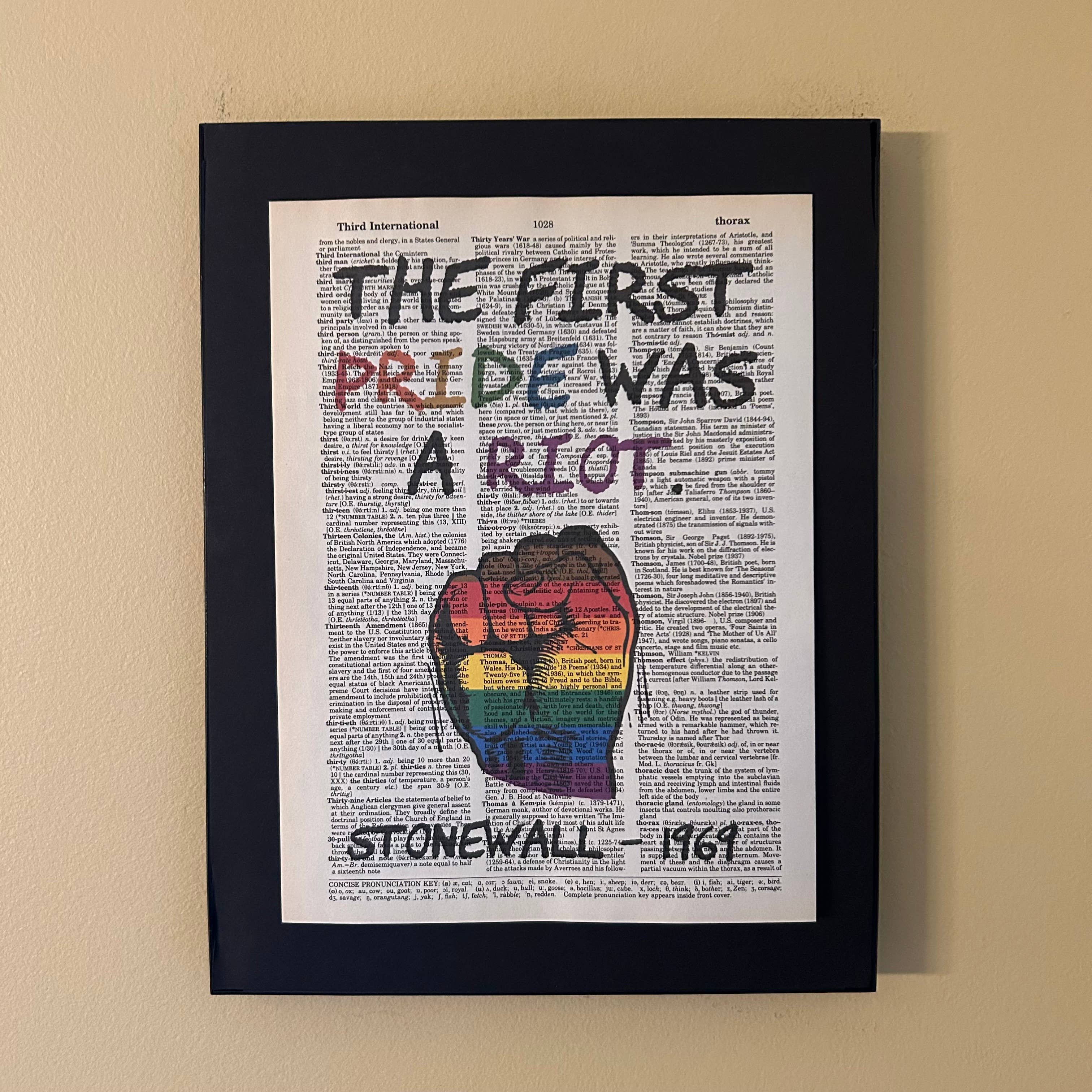 The first pride | Dictionary Print | Vintage Book Art