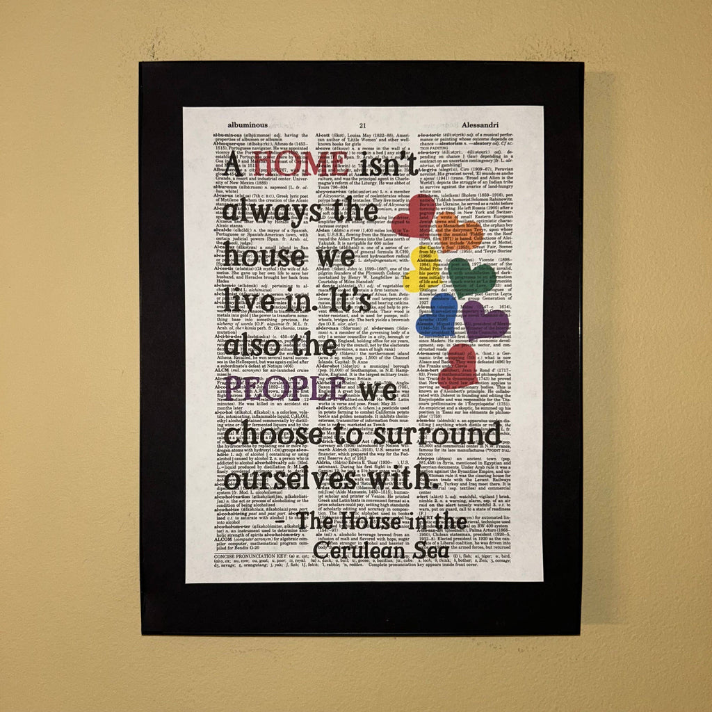 A home isn't always | Dictionary Print | Vintage Book Art