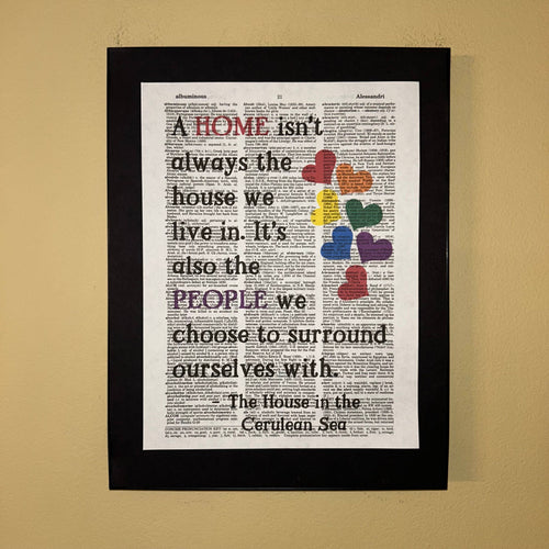 A home isn't always | Dictionary Print | Vintage Book Art