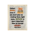 Collect books even if | Dictionary Print | Vintage Book Art