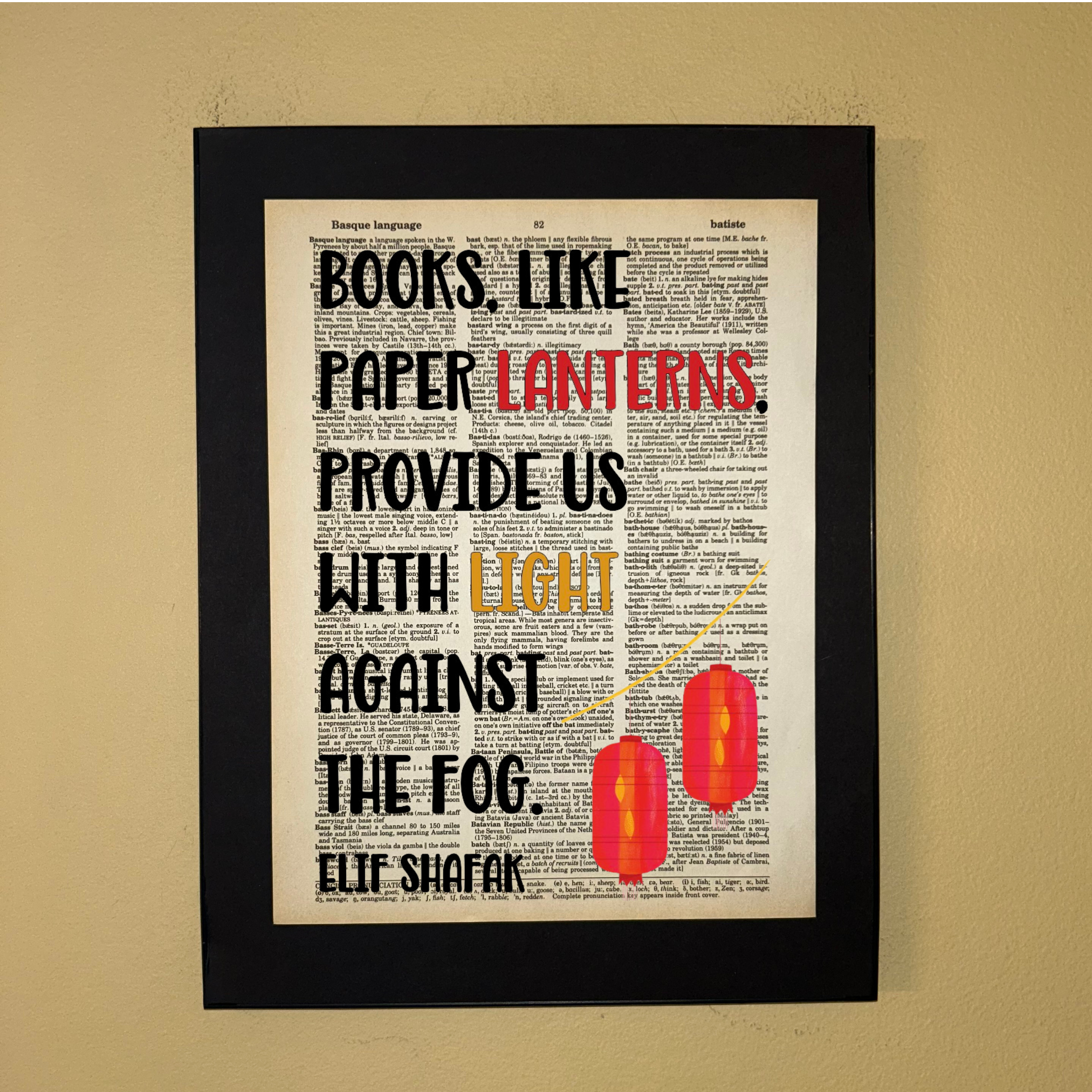 Books like paper lanterns | Dictionary Print | Book Art