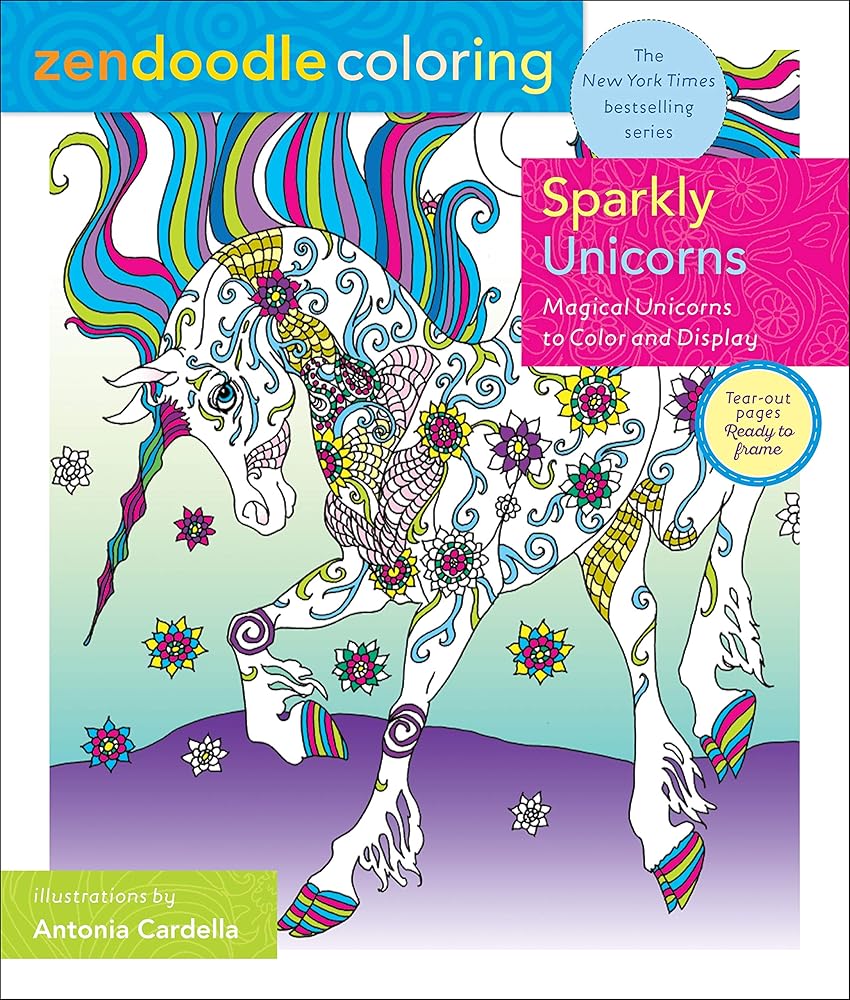 Sparkly Unicorns: Magical Unicorns to Color and Display cover image