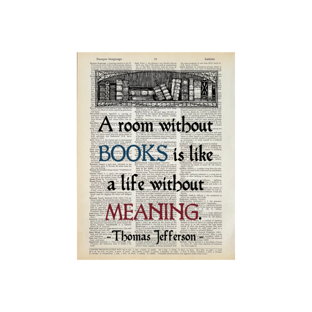 A room without life| Dictionary Print | Vintage Book Art 