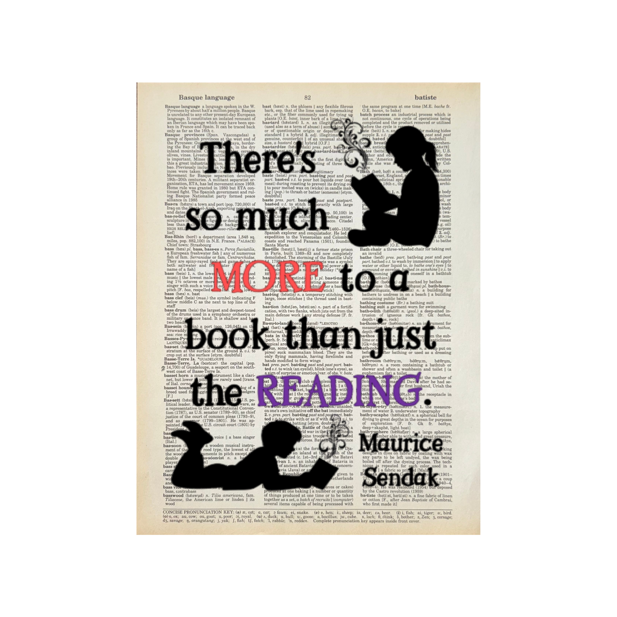 There's so much more  | Dictionary Print | Vintage Book Art 