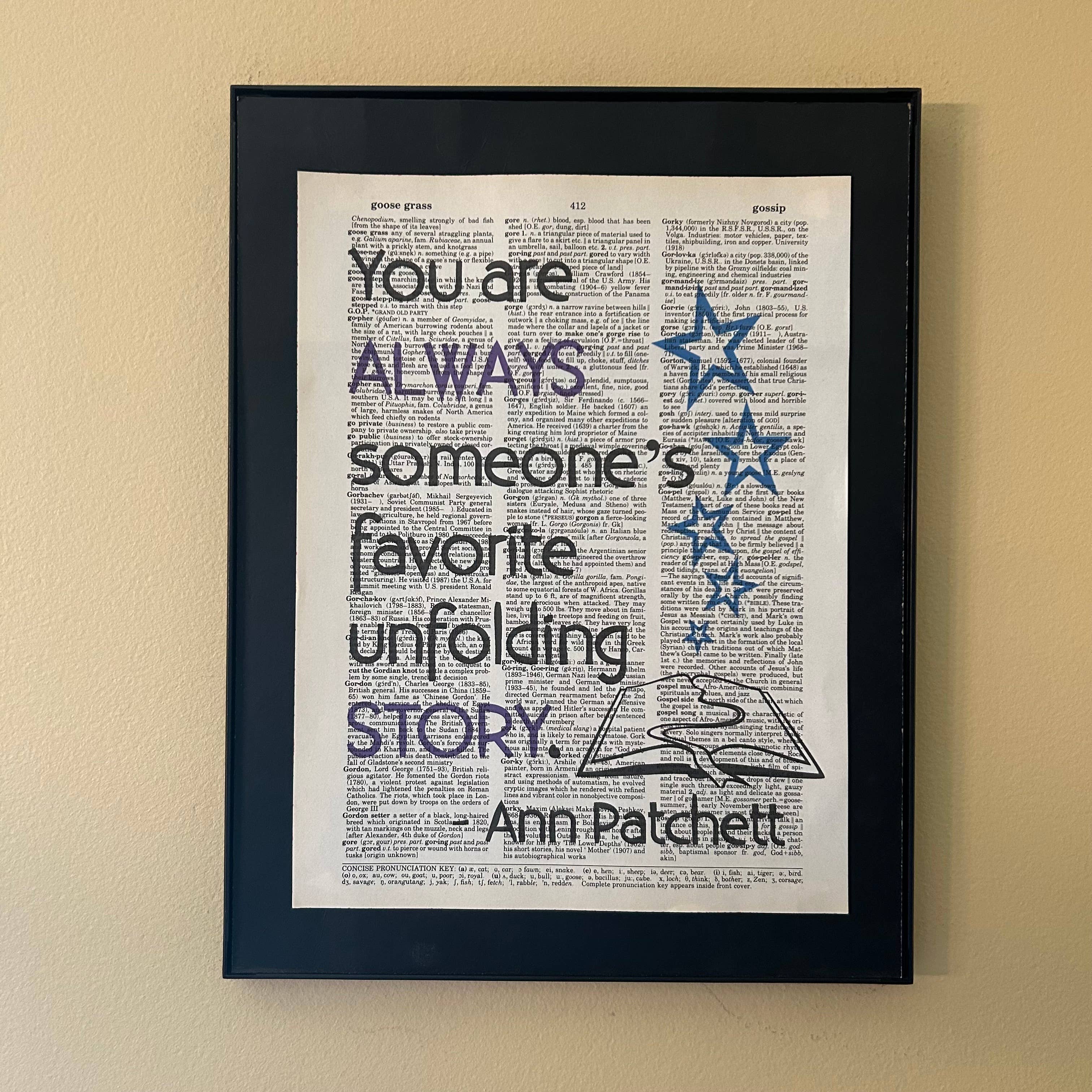 You are always  | Dictionary Print | Vintage Book Art