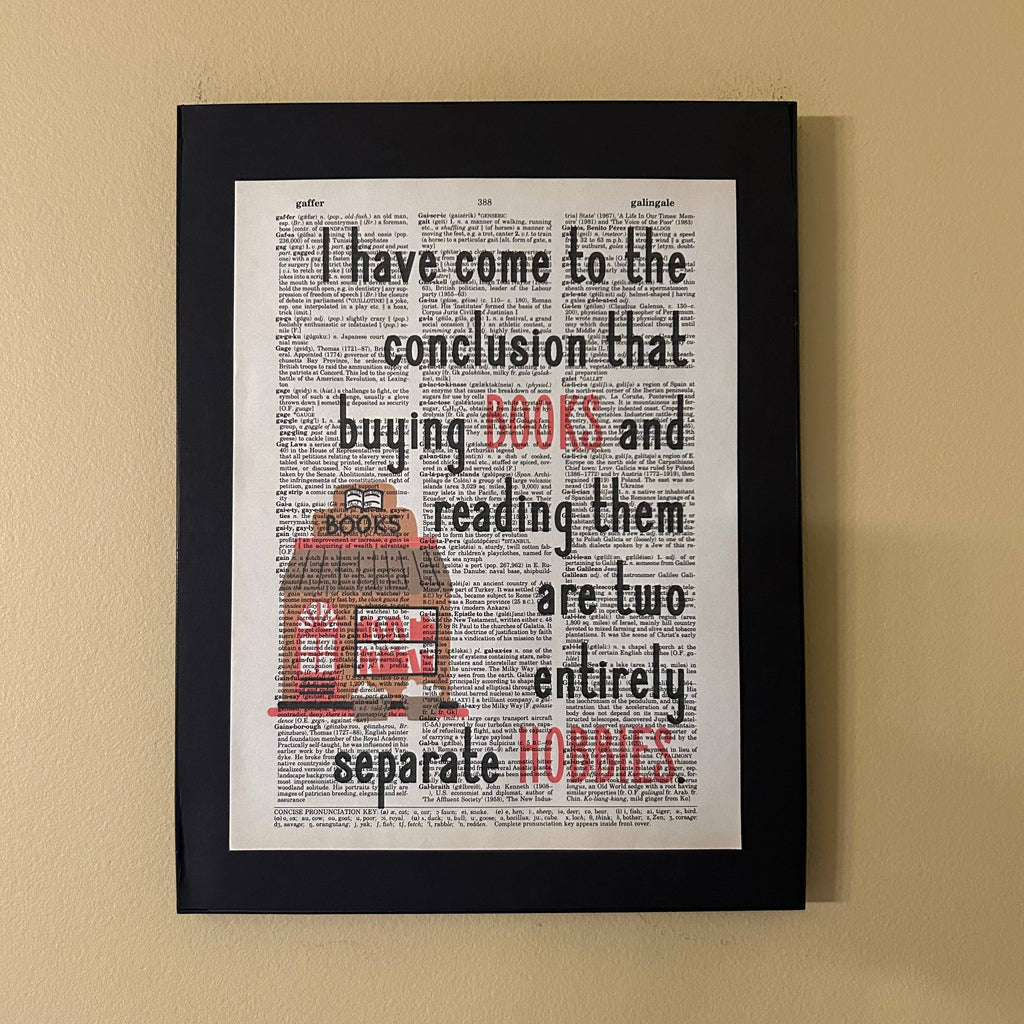 I have come to the con | Dictionary Print | Vintage Book Art