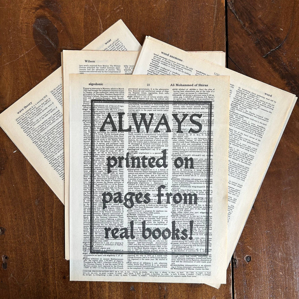 A room without life| Dictionary Print | Vintage Book Art 