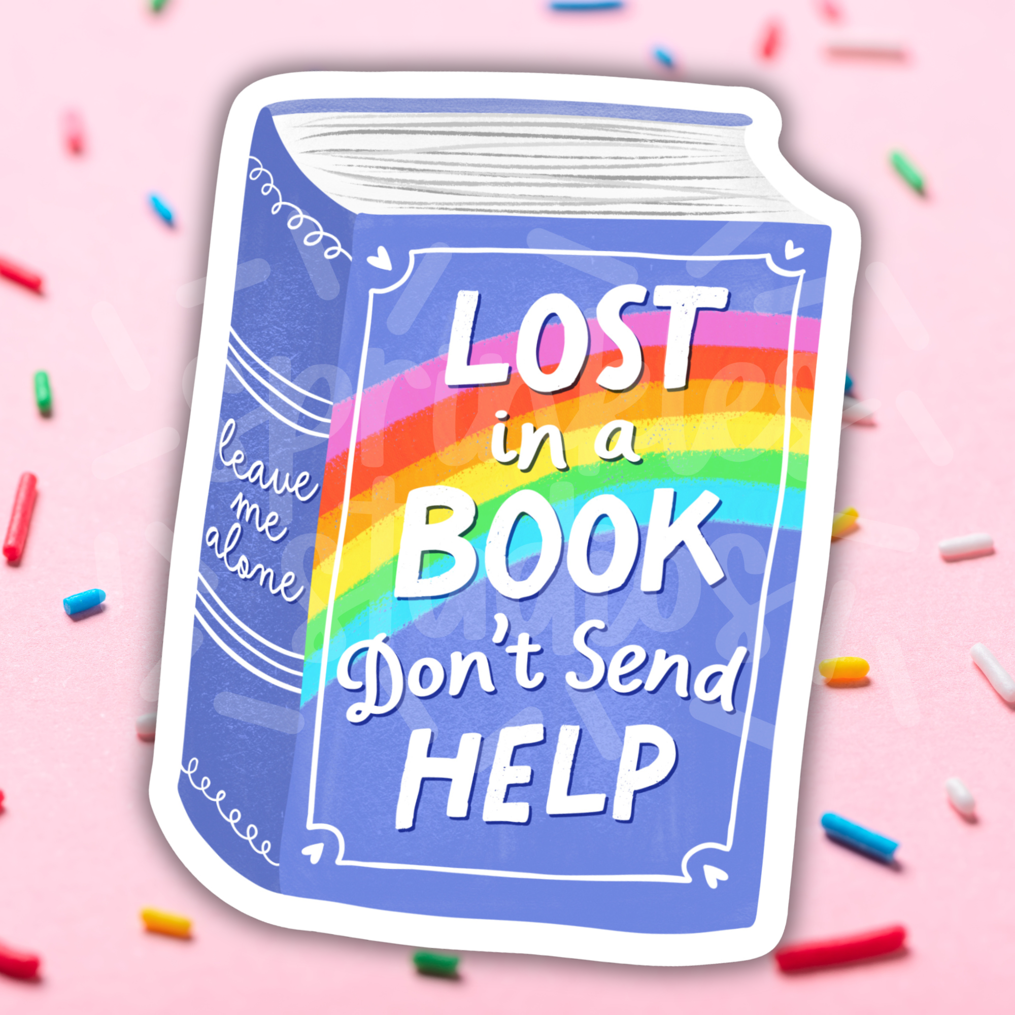 Lost In A Book Vinyl Sticker