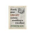 A truly great library | Dictionary Print | Vintage Book Art 
