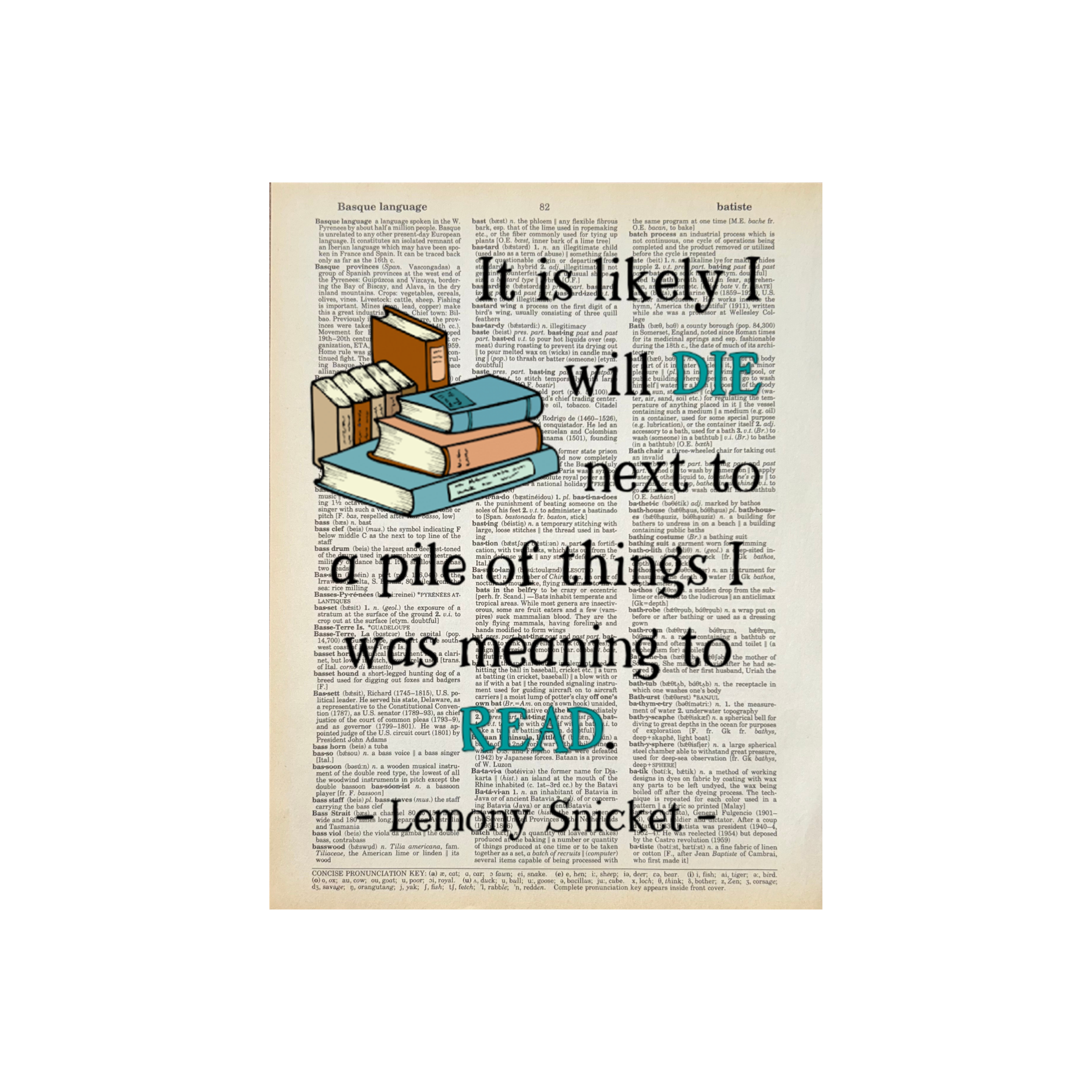 It is likely I will | Dictionary Print | Vintage Book Art 