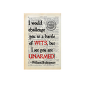 I would challenge you | Dictionary Print | Vintage Book Art