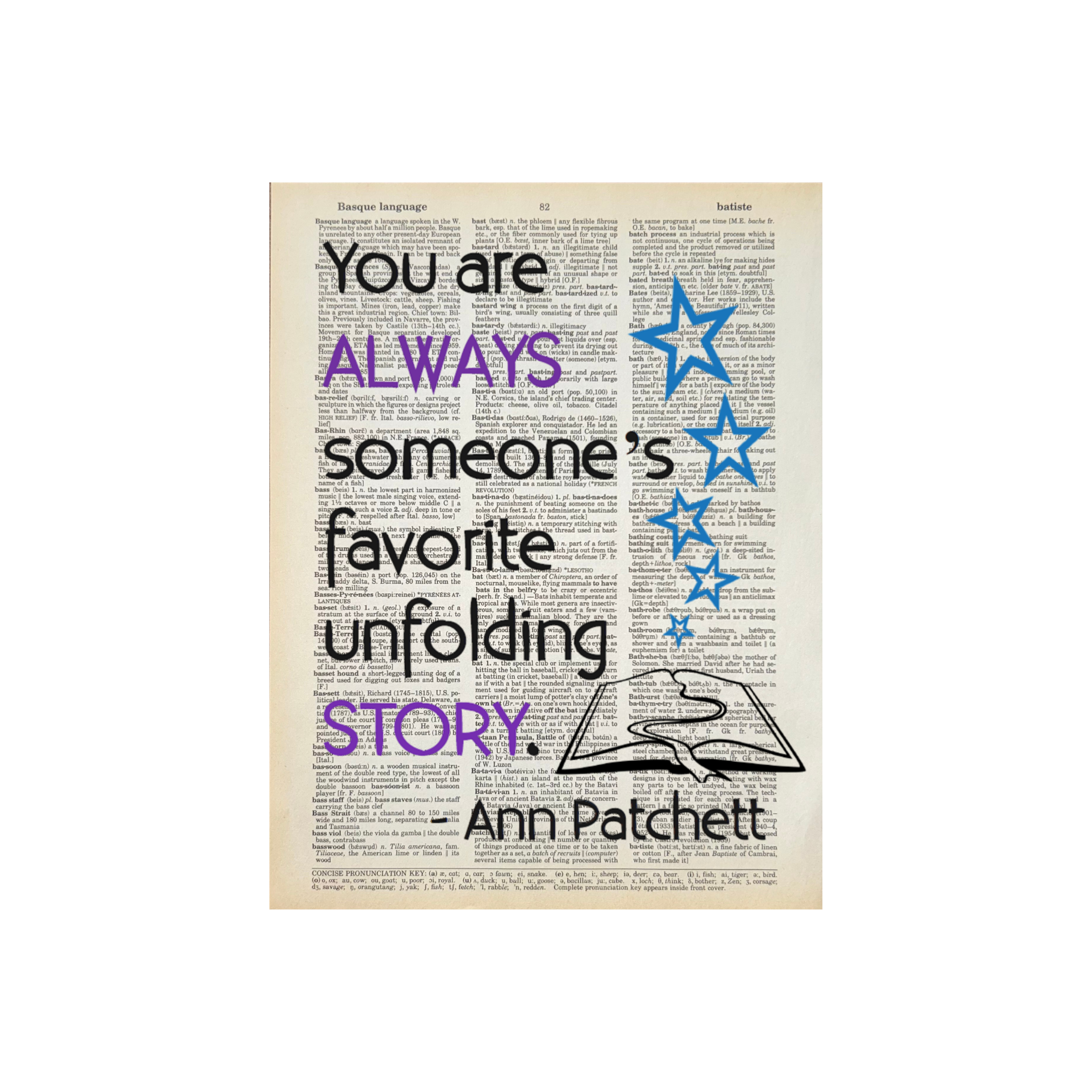 You are always  | Dictionary Print | Vintage Book Art