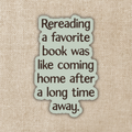 Rereading a Favorite Book Sticker | Lore of the Wilds