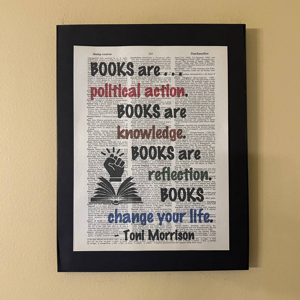 Books are political | Dictionary Print | Vintage Book Art