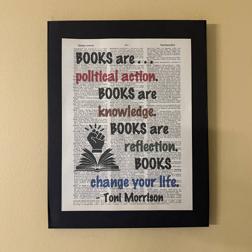 Books are political | Dictionary Print | Vintage Book Art