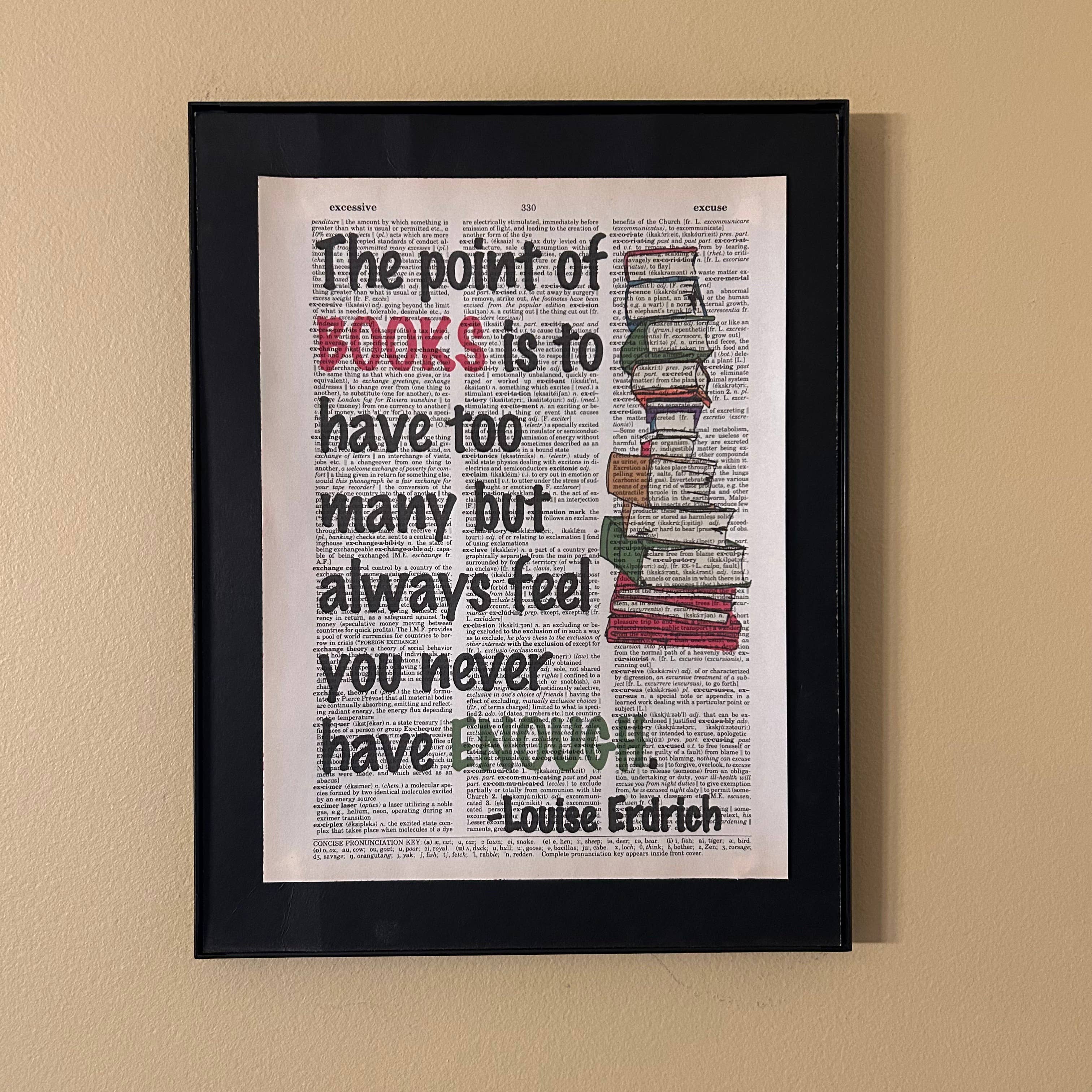 The point of books | Dictionary Print | Vintage Book Art
