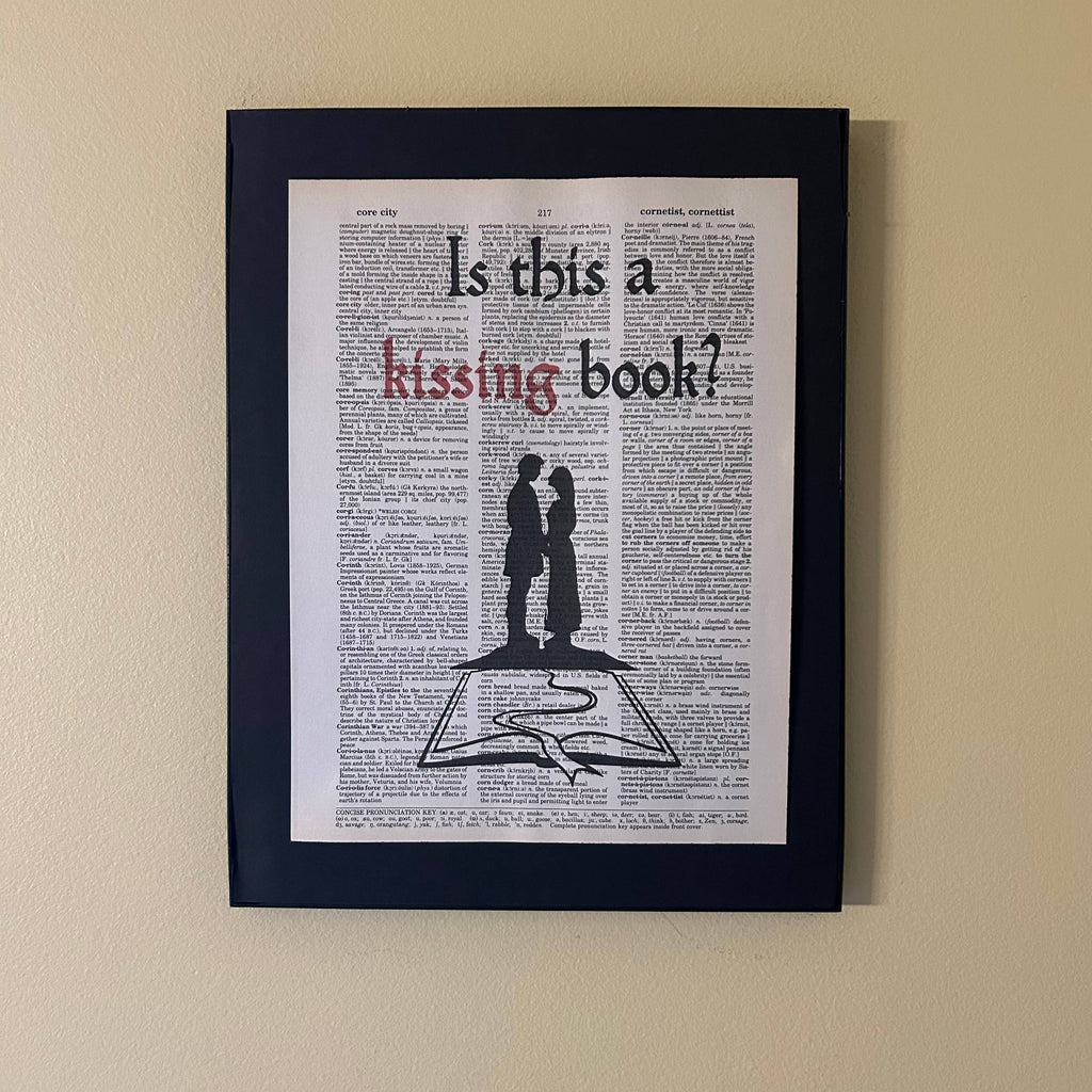 Is this a kissing book | Vintage Print | Valentine's Day