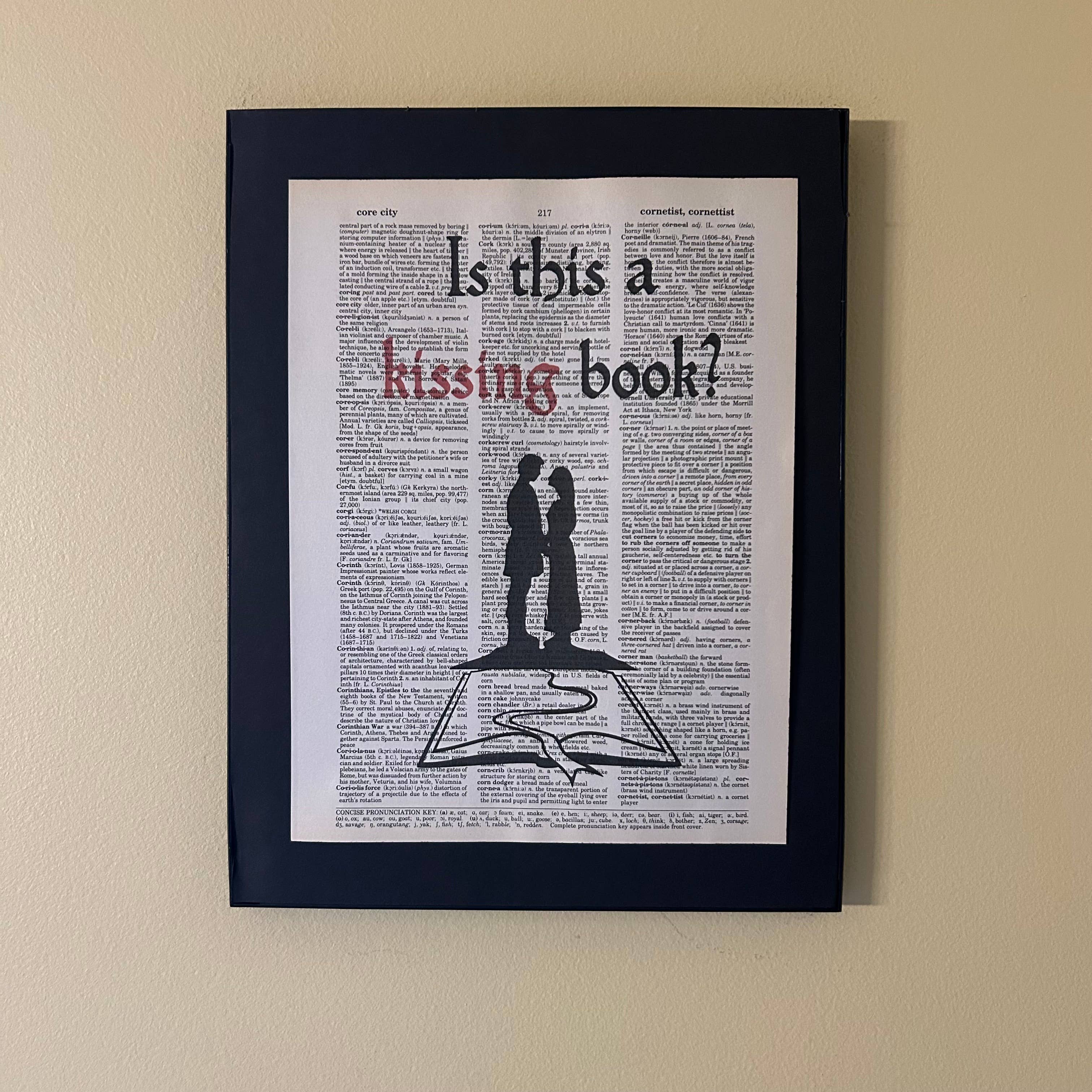 Is this a kissing book | Vintage Print | Valentine's Day