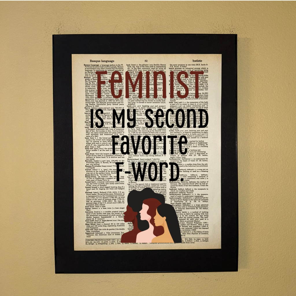 Feminist is my second | Dictionary Print | Vintage Book Art