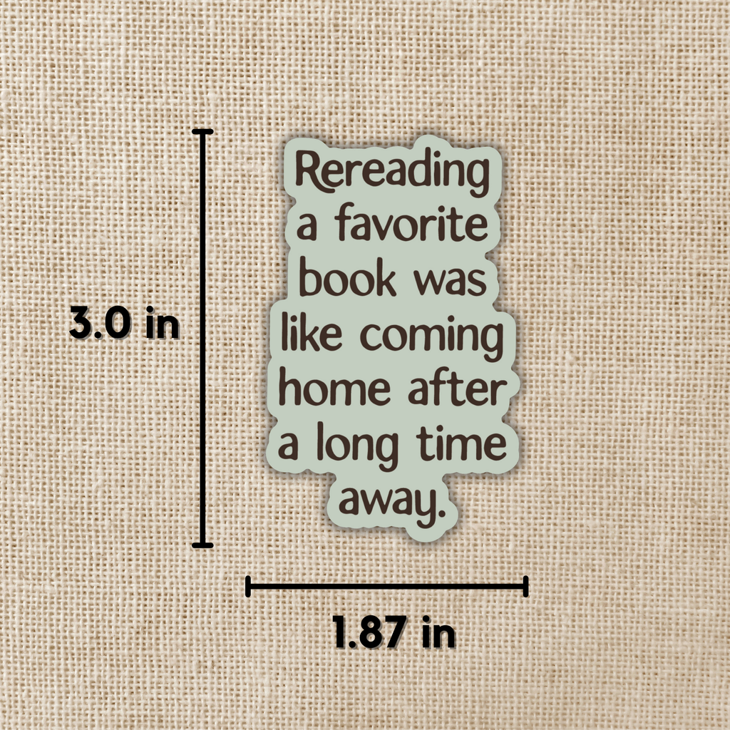Rereading a Favorite Book Sticker | Lore of the Wilds